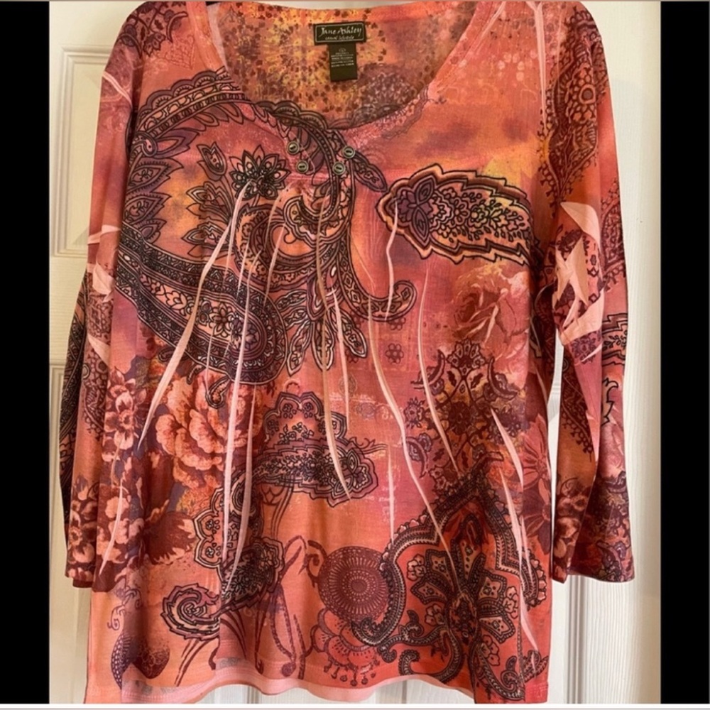 EUC JANE ASHLEY dressy top